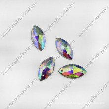 Pedras da jóia do cristal de Navette para a costura das sapatas